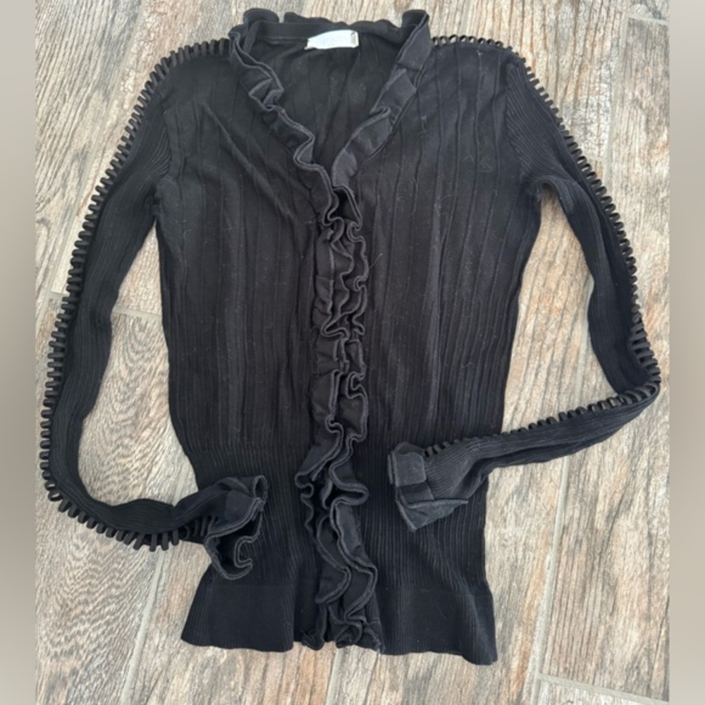 Anne Fontaine Parfaite Ajorune Elegant Black cardigan size 38